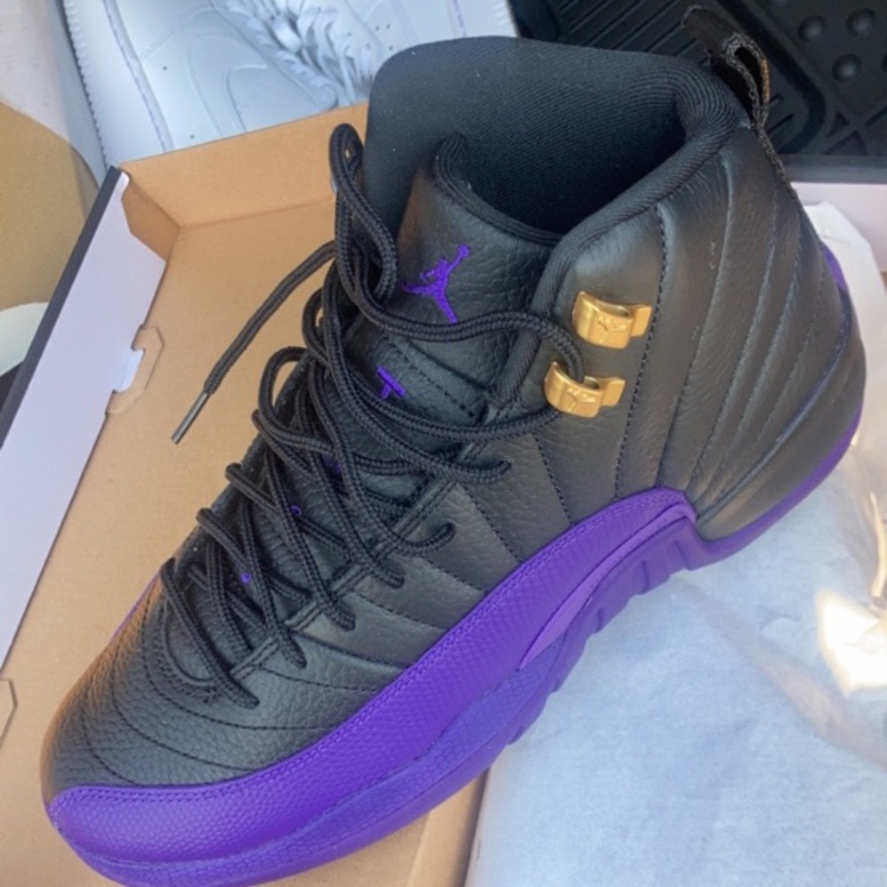 Black & Purple Jordan 12s